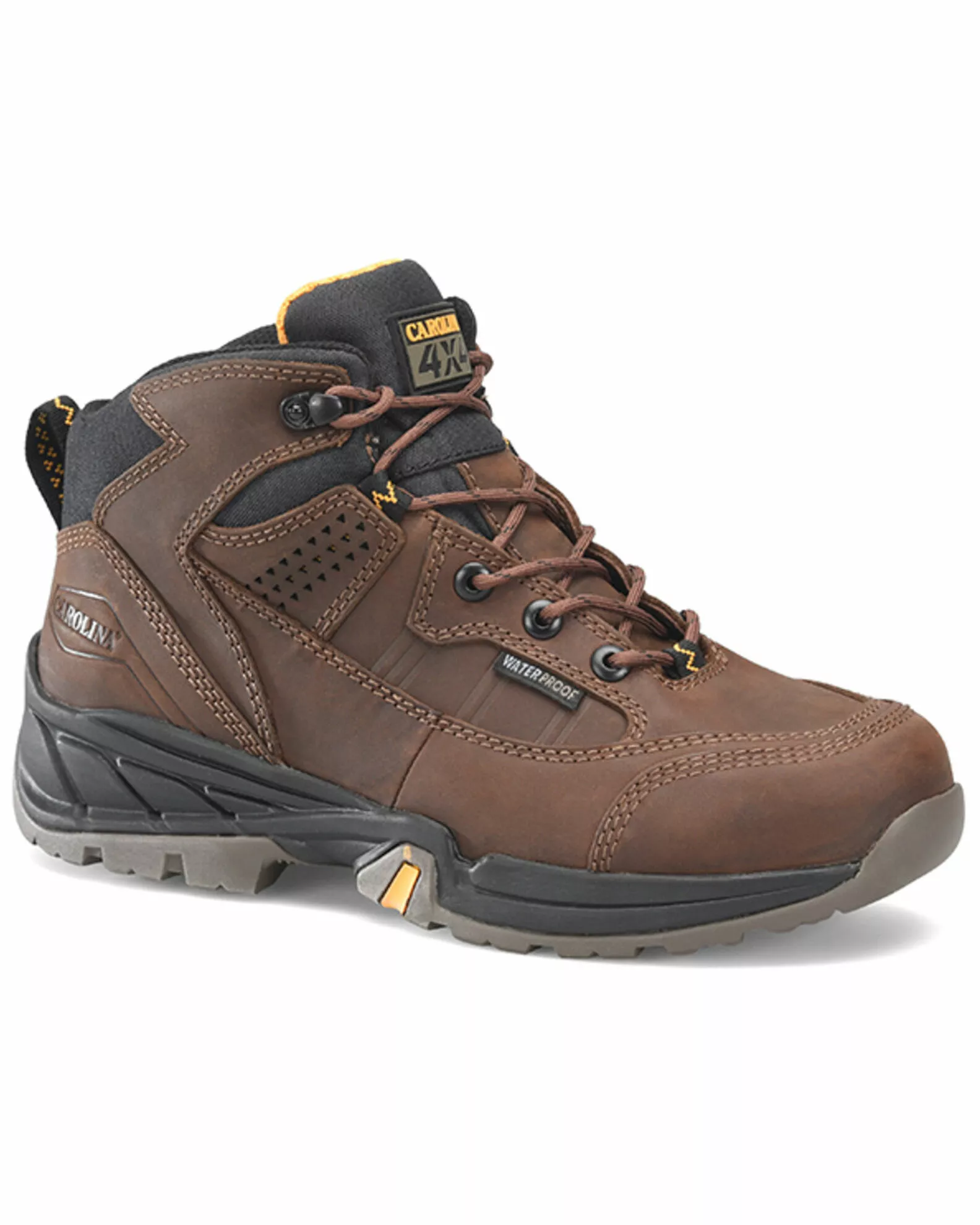 Carolina Men's Builder Waterproof Steel Lace-Up Hiking Boots - Round Toe