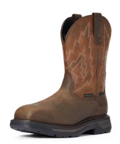 Ariat Big Rig Waterproof Composite Toe Men's Work Boots Dark Brown | RYMQT3908