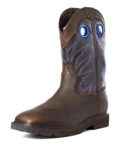 Ariat Groundwork Waterproof Men's Work Boots Dark Brown | BXNTF8794