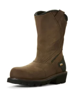 Ariat Powerline 400g Waterproof 400g Composite Toe Men's Work Boots Brown | NCIWG2978