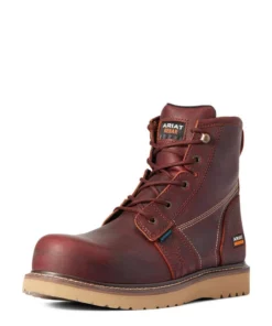 Ariat Rebar Wedge 6" Waterproof Composite Toe Men's Work Boots Copper | YIDVQ0765