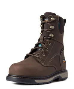 Ariat Riveter 8" Csa Glacier Grip Waterproof 400g Composite Toe Women's Work Boots Dark Brown | EMSDT1980