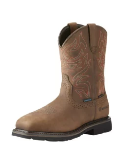 Ariat Sierra Delta Waterproof Steel Toe Men's Work Boots Brown | ETLPI9750