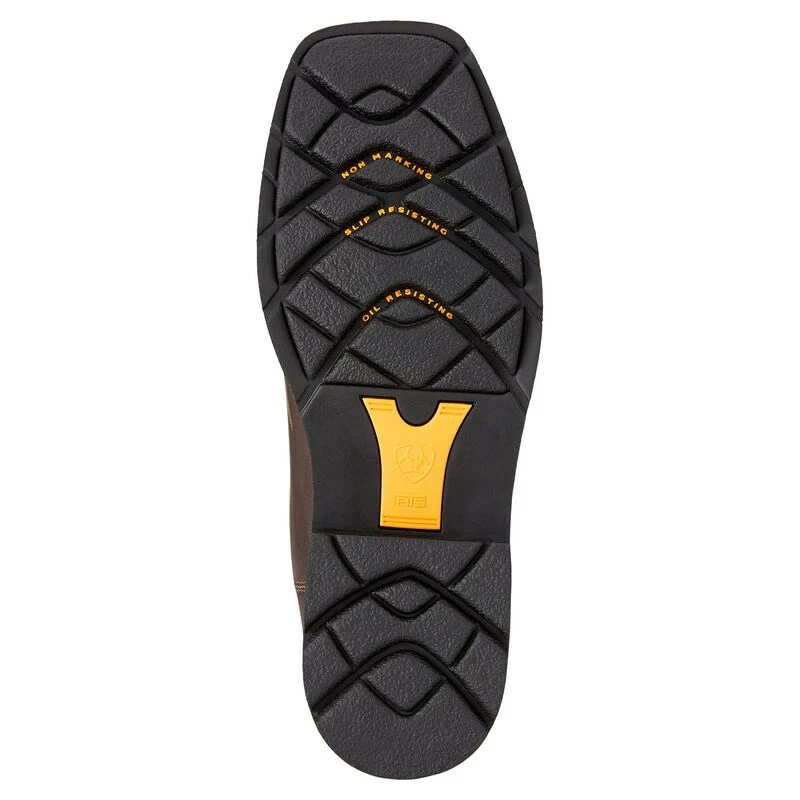 Ariat Sierra Wide Square Toe Steel Toe Men's Work Boots Dark Brown | KSUAV3294 - Image 3