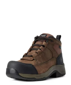 Ariat Telluride Work Waterproof Composite Toe Women's Work Boots Brown | YJRHC1065