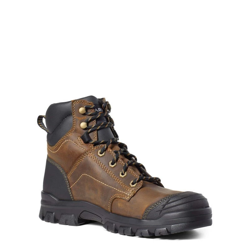 Ariat Treadfast 6" Men's Work Boots Brown | OIWHV6173 - Image 6
