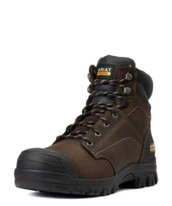 Ariat Treadfast 6" Waterproof Women's Work Boots Dark Brown | UIKDE7298