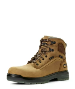 Ariat Turbo 6" Waterproof Carbon Toe Men's Work Boots Brown | YUBQR5149