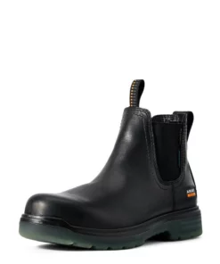 Ariat Turbo Chelsea Csa Waterproof Carbon Toe Men's Work Boots Black | SODWE1598