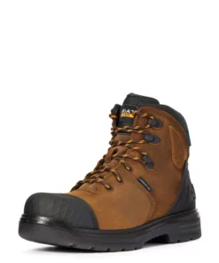 Ariat Turbo Outlaw 6" Waterproof Carbon Toe Men's Work Boots Brown | LFYDU1258