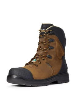 Ariat Turbo Outlaw 8" Csa Waterproof Carbon Toe Men's Work Boots Brown | JQKLU4738