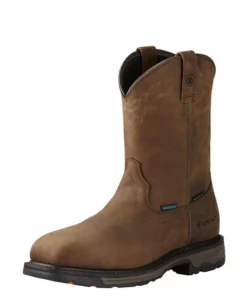 Ariat Workhog Wellington Waterproof Composite Toe Men's Work Boots Brown | MTFND3062