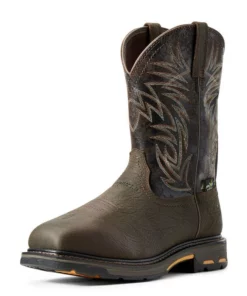 Ariat Workhog Wide Square Toe Metguard Waterproof Metguard Composite Toe Men's Work Boots Brown | KWYMO0315