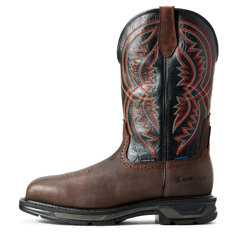 Ariat Workhog Xt Coil Waterproof Carbon Toe Men's Work Boots Brown | AJEZS8273 - Image 2