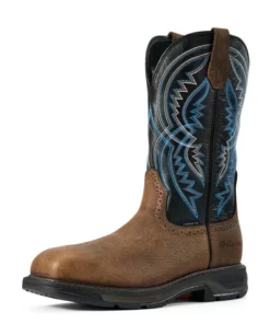 Ariat Workhog Xt Coil Wide Square Toe Carbon Toe Men's Work Boots Brown / Blue | GTMAJ7603