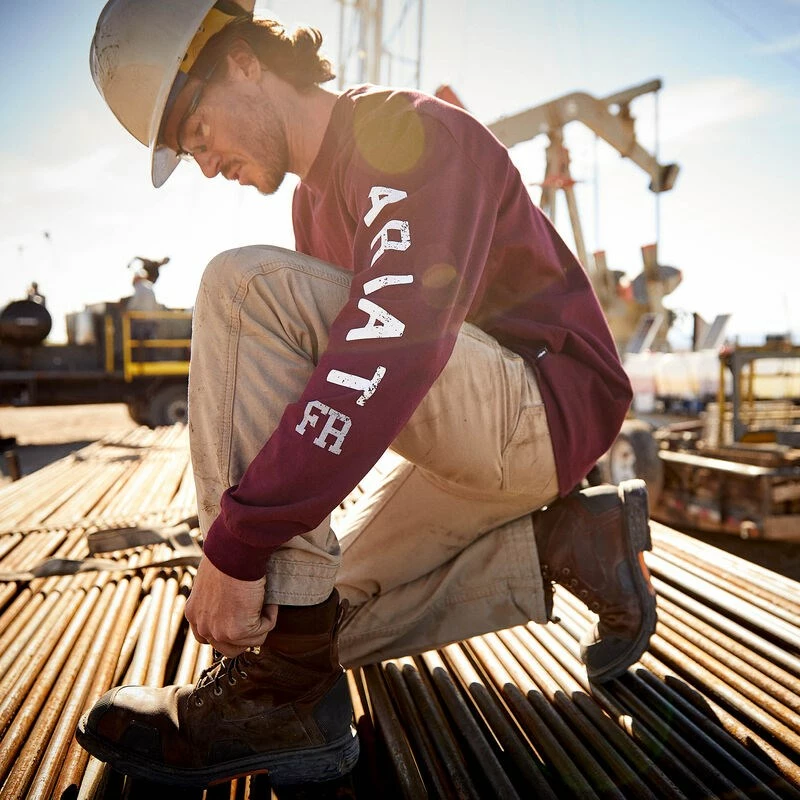 Ariat Workhog Xt Dare Carbon Toe Men's Work Boots Brown | IHGAF2390 - Image 7