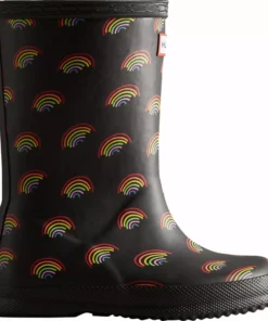 Hunter Mini Rainbow Print Rain Boots - Kids|-|Bottes De Pluie à Mini Imprimé Arc-en-ciel - Enfant