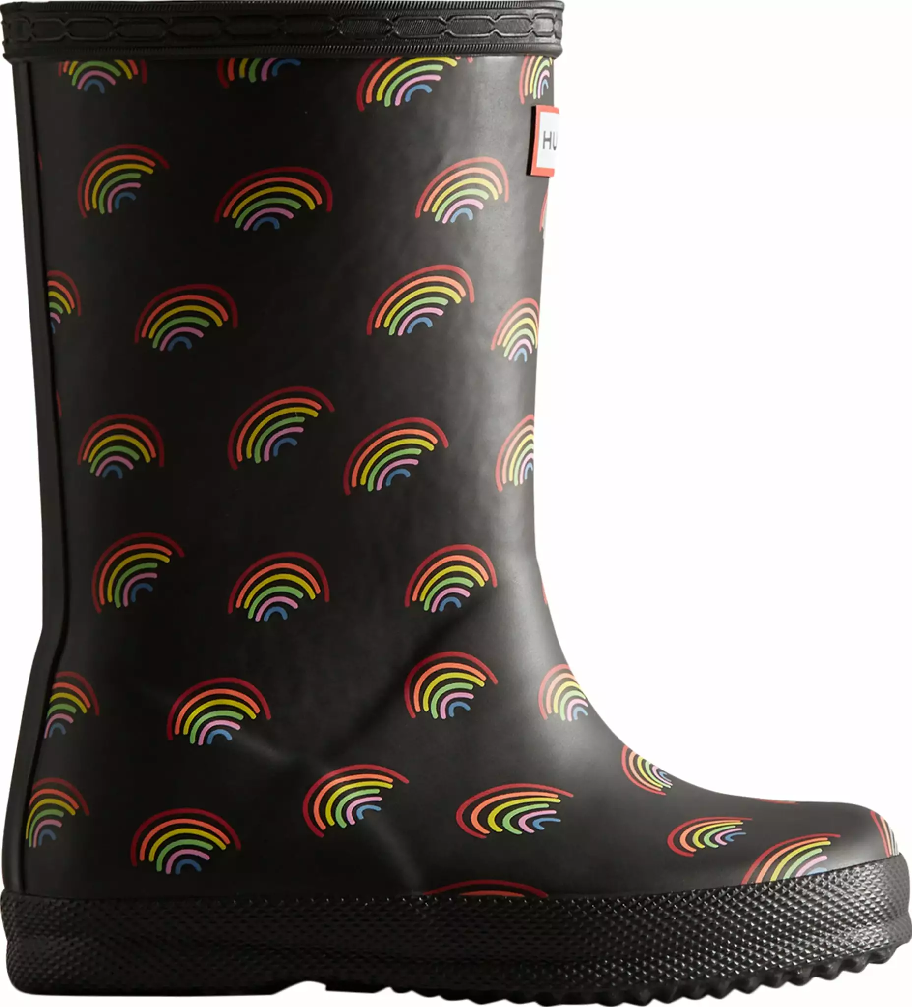 Hunter Mini Rainbow Print Rain Boots - Kids|-|Bottes De Pluie à Mini Imprimé Arc-en-ciel - Enfant