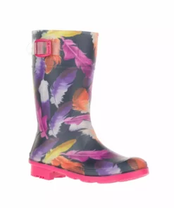 Kamik Big Kid's Feathers Rain Boots|-|Bottes De Pluie Feathers Grand Enfant