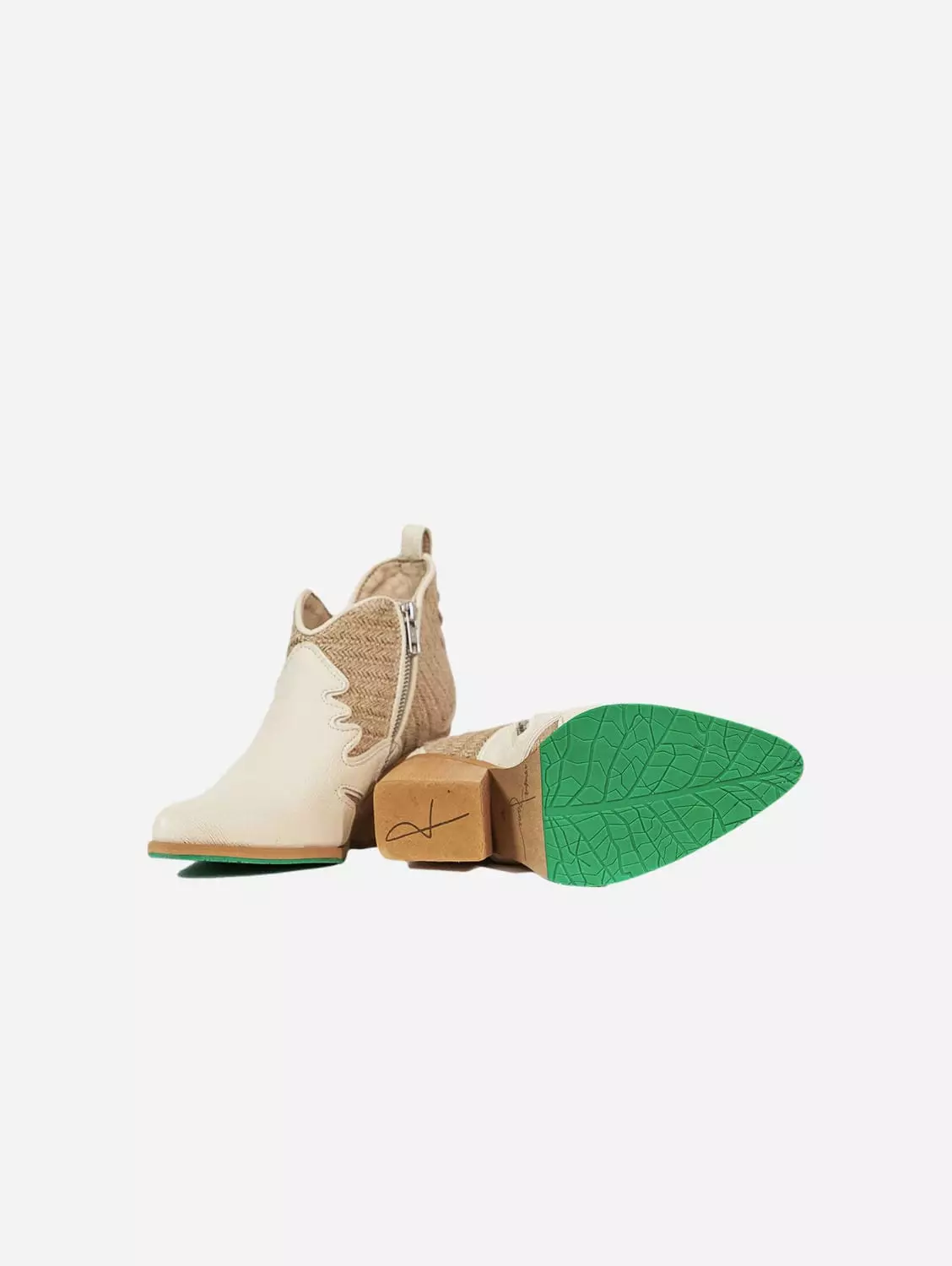 Atlantis Vegan Apple Leather Ankle Boots | Beige - Image 5