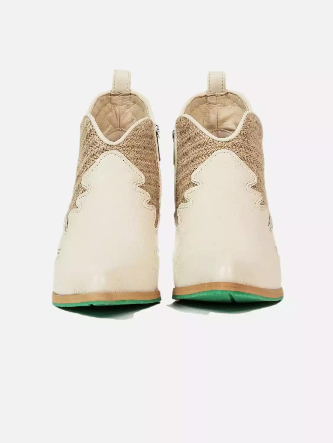 Atlantis Vegan Apple Leather Ankle Boots | Beige - Image 7