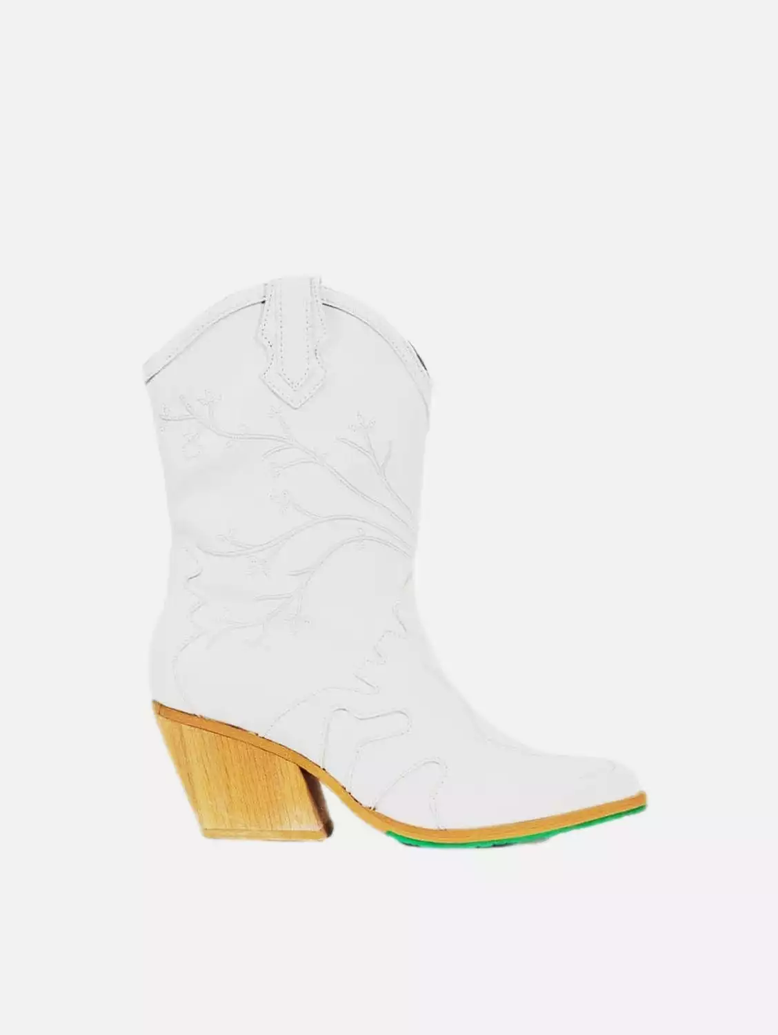 Sofie Vegan Apple Leather Western Boots | White