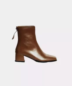 Franca Up-Cycled Vegan Leather Ankle Boots | Tan