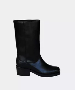 Willie High Top Vegan Leather Motorcycle Boots | Black