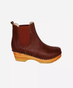 Rockwell Vegan Leather Clog Boots | Brown
