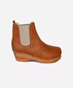 Rockwell Vegan Leather Clog Boots | Honey