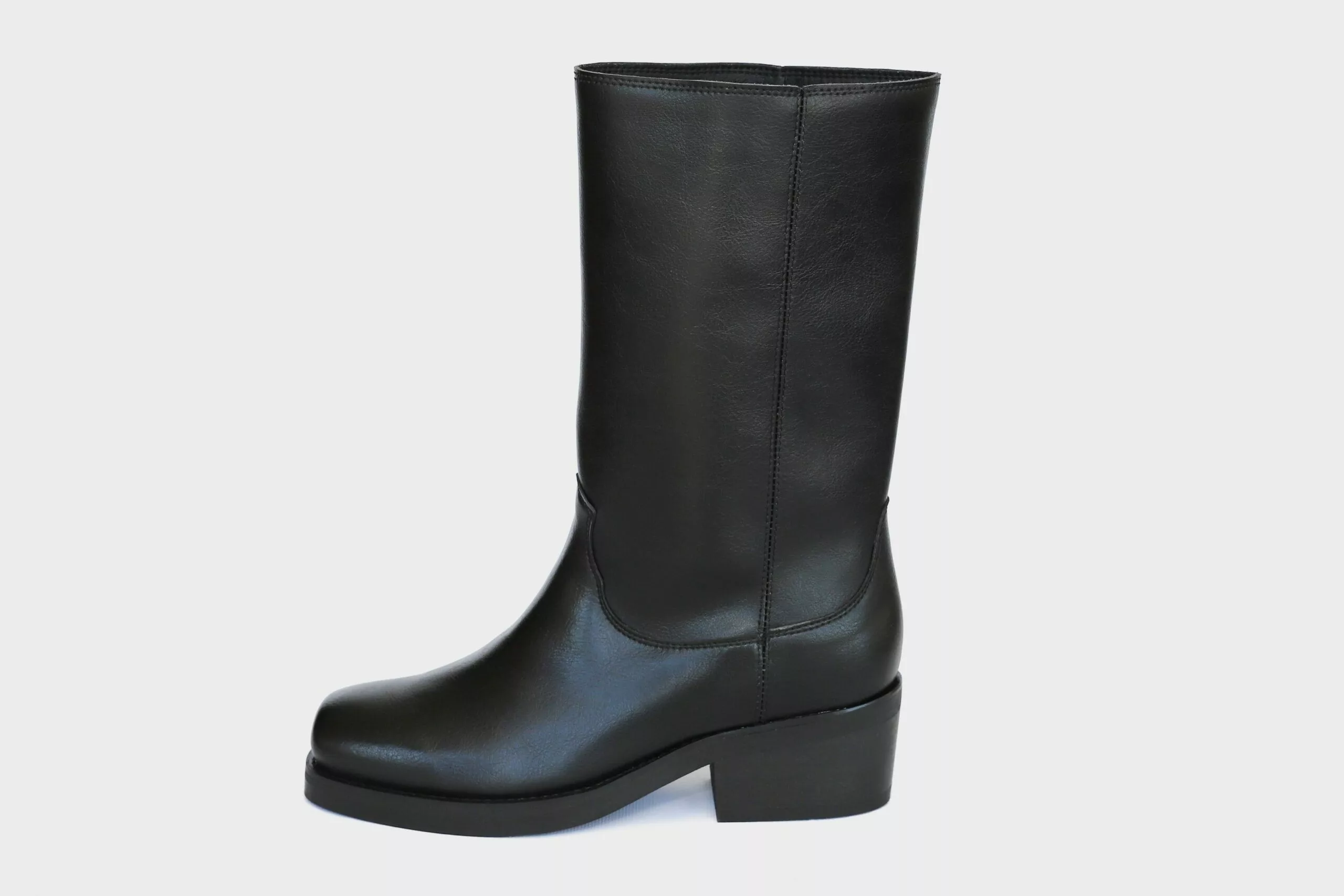 Willie High Top Vegan Leather Motorcycle Boots | Black - Image 7