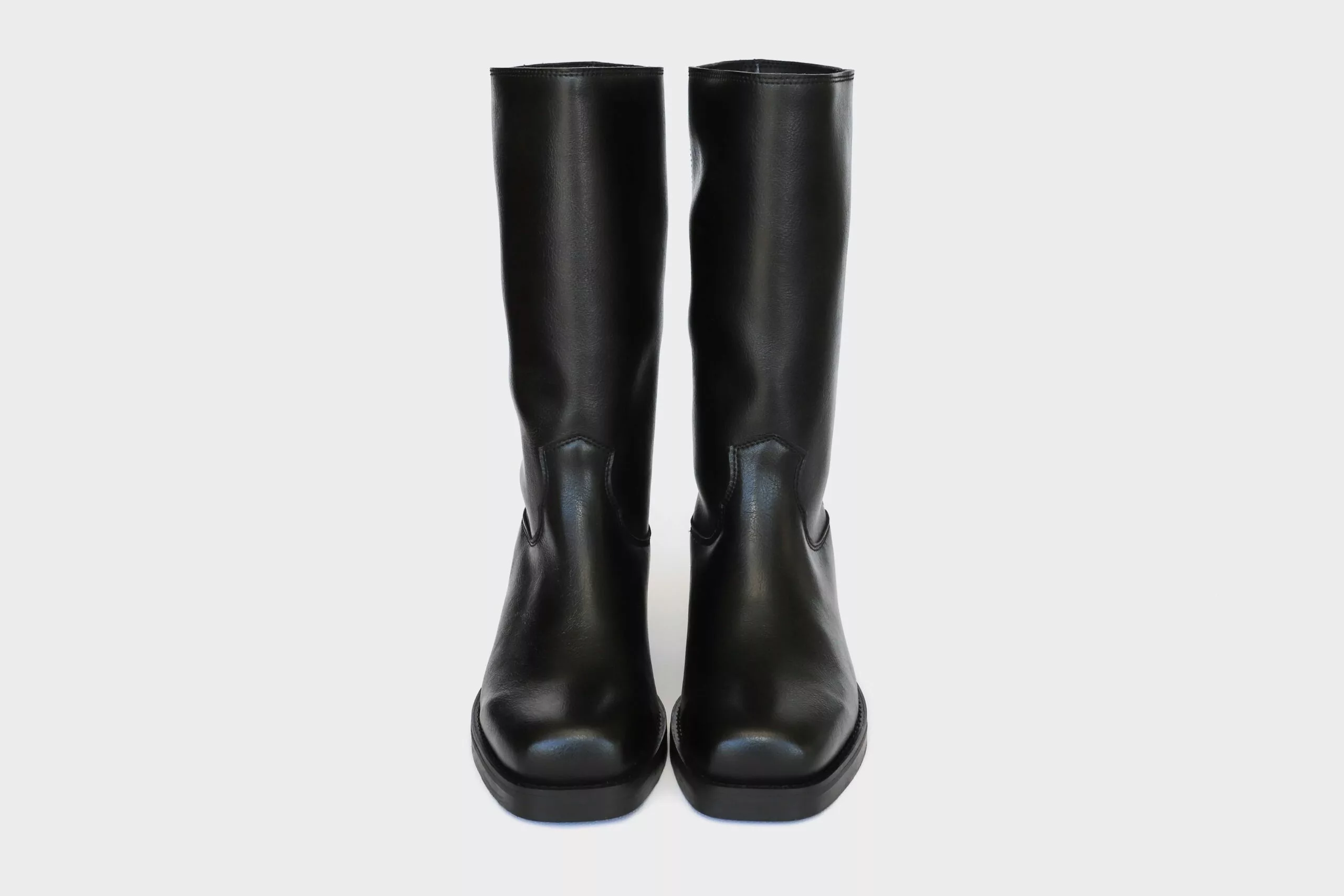 Willie High Top Vegan Leather Motorcycle Boots | Black - Image 3