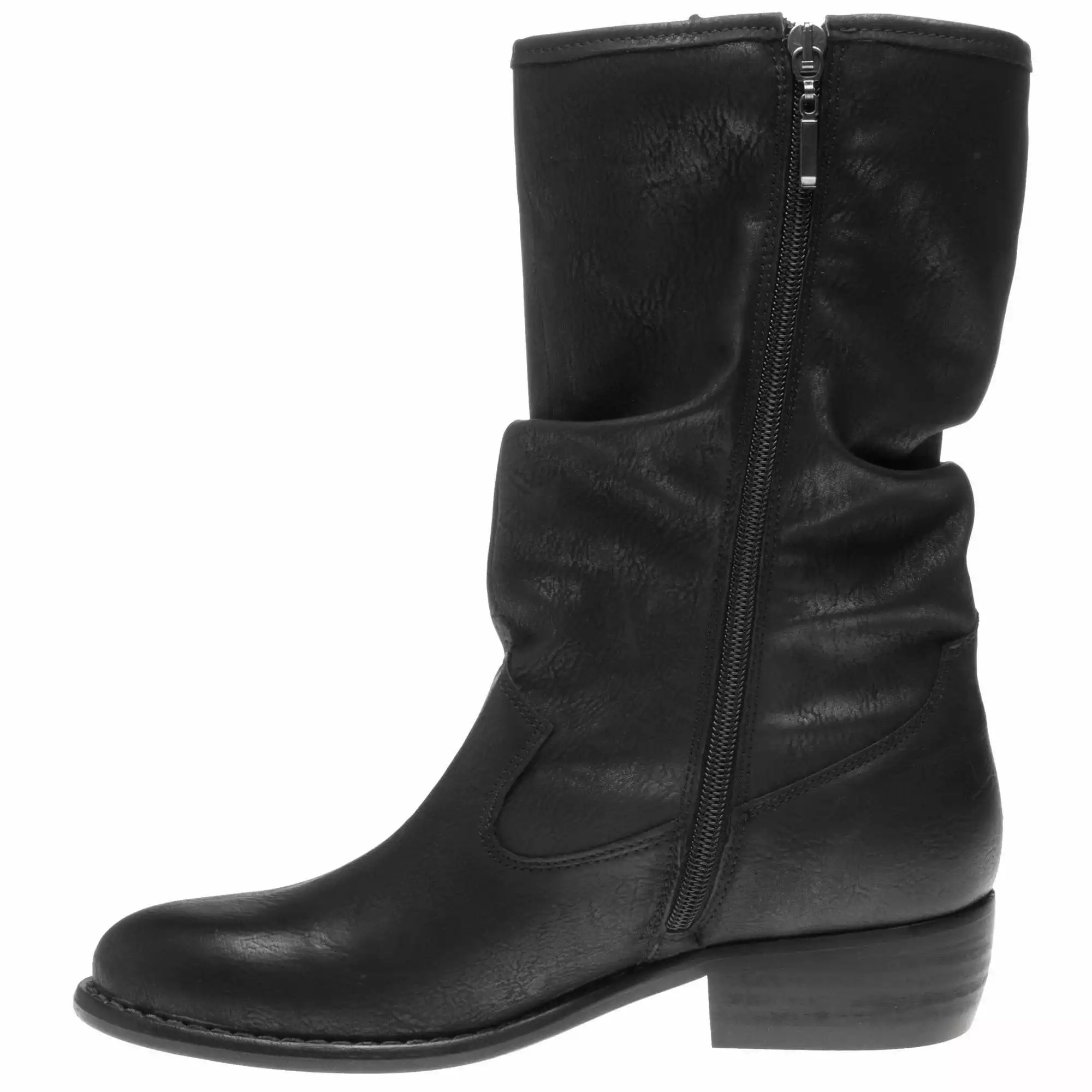 Hummus Women's Vegan Leather Mid Calf Boots | Black - Image 6