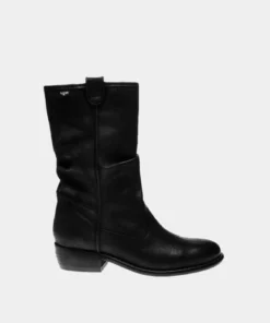 Hummus Women's Vegan Leather Mid Calf Boots | Black